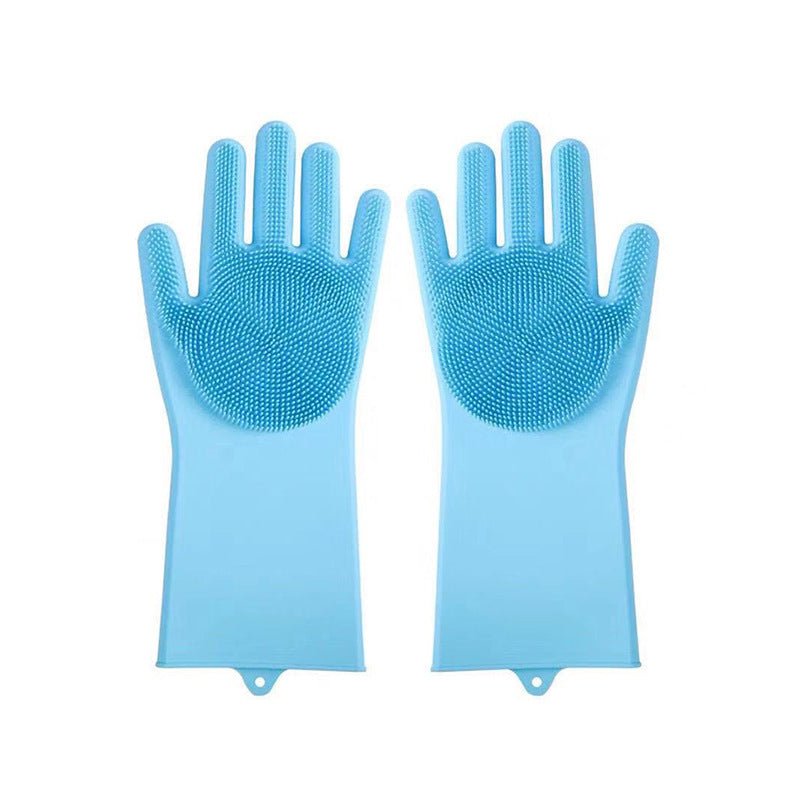 Deep - Clean Silicone Grooming Gloves - 2 - in - 1 Massage & Bathing Brush for Dogs & Cats | Pawra Pet Care Pet Grooming Supplies