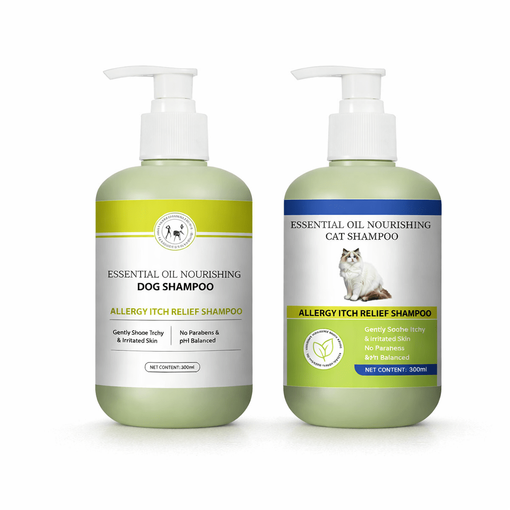 Natural Essential Oil Pet Shampoo - Allergy Itch Relief & Skin Repair for Dogs & Cats | Pawra Pet Care Pet Grooming Supplies