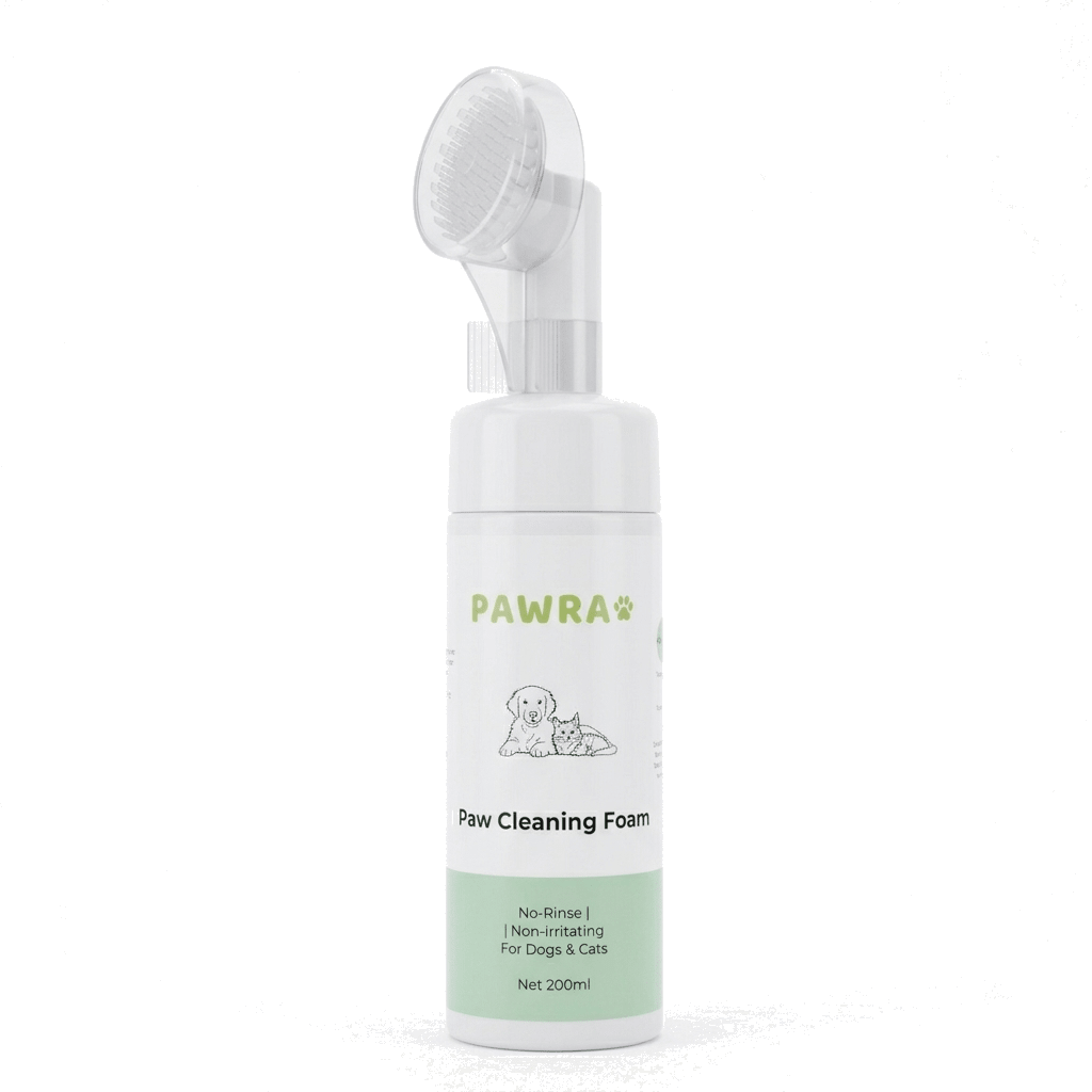 No - Rinse Pet Paw Cleaning Foam - Built - in Brush | Safe & Gentle for Dogs & Cats | Pawra Pet Care Pet Grooming Supplies