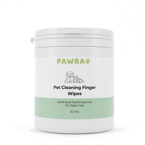 Pet Cleaning Finger Wipes– Eye, Ear & Teeth Care for Dogs & Cats | Pawra Pet Care Pet Grooming Supplies