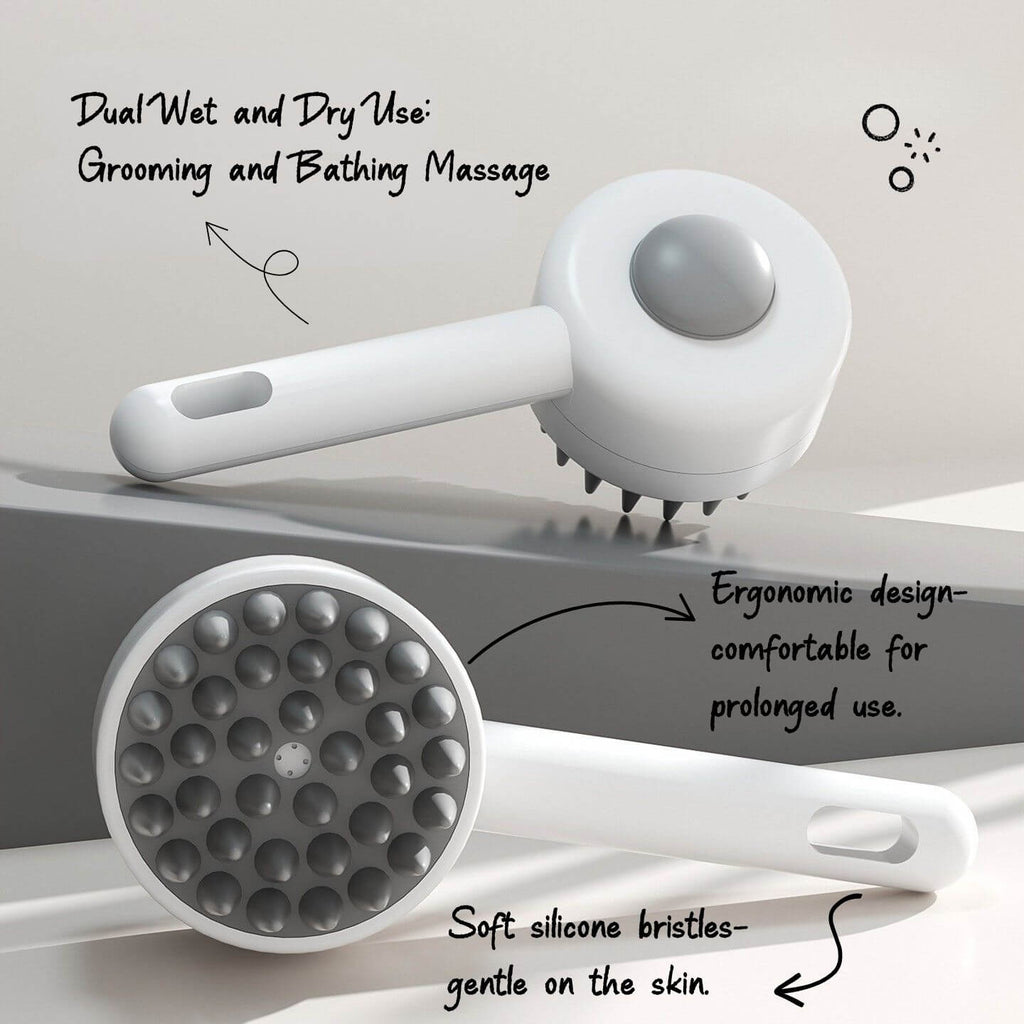 Silicone Pet Scrub: The Ultimate Massage & Deep Clean Bathing Tool for Dogs & Cats | Pawra Pet Care Pet Grooming Supplies